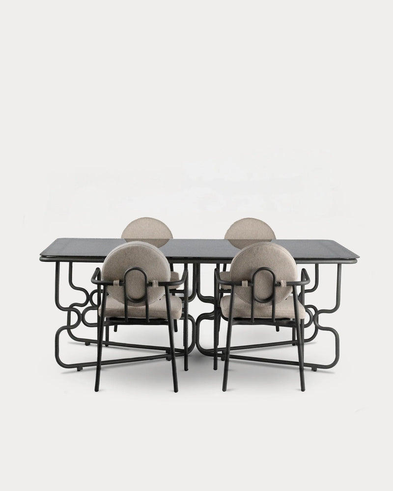 Porta Dining Set#Color_Dark Gray