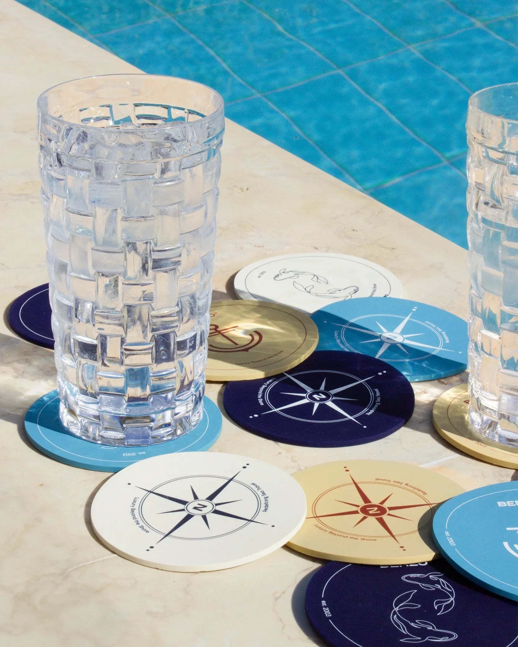 No-Slip Rubber Coasters - Benzo