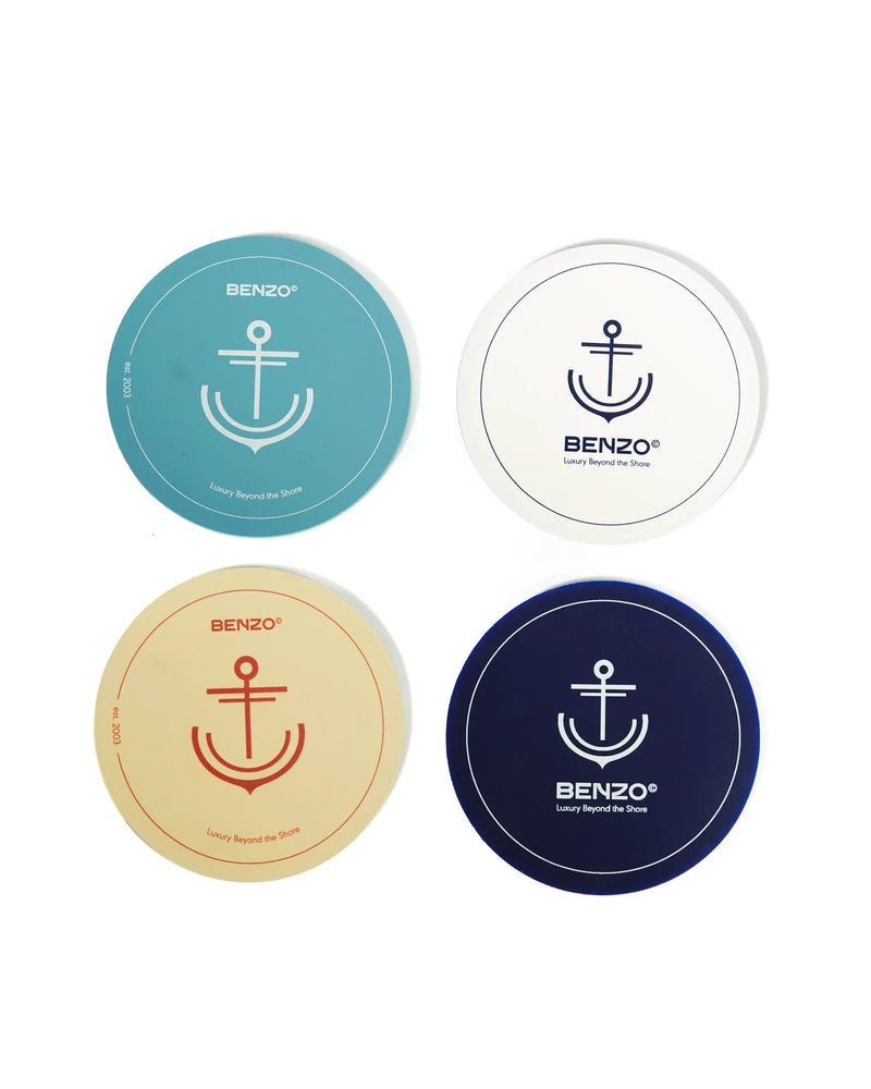 No-Slip Rubber Coasters - Benzo