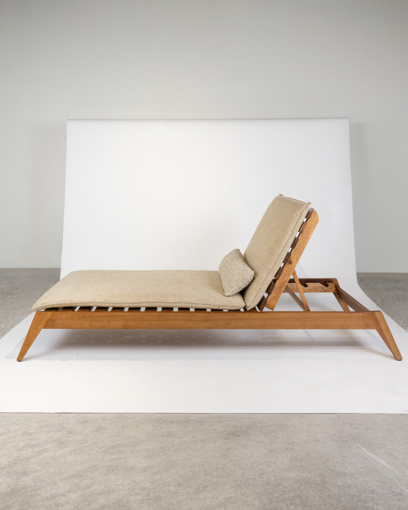 Teak Wood chaise longue